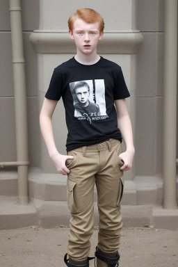 British teenager boy with  ginger hair