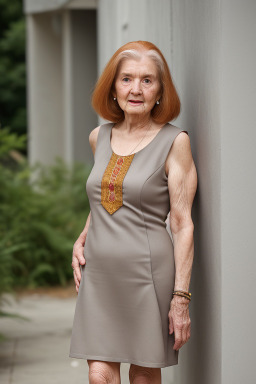 Elderly female with  ginger hair