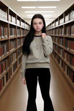 Dutch teenager girl with  black hair