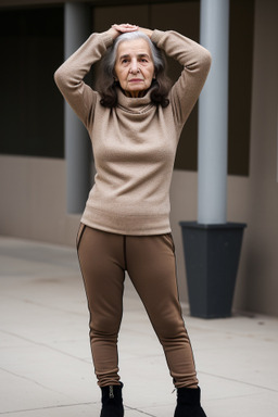 Israeli elderly female with  brown hair