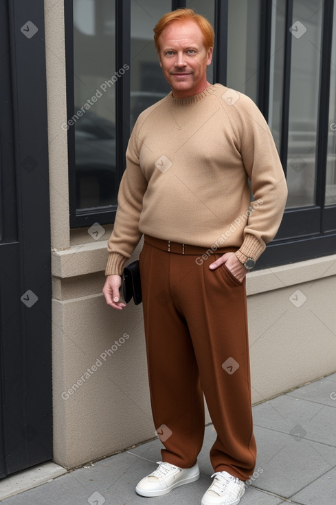 Middle-aged male with  ginger hair