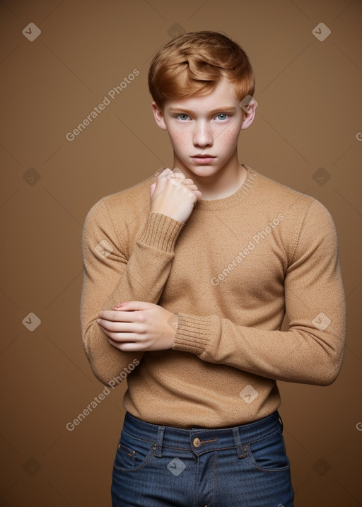 Teenager male with  ginger hair