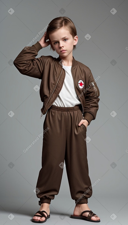 Czech child boy with  brown hair