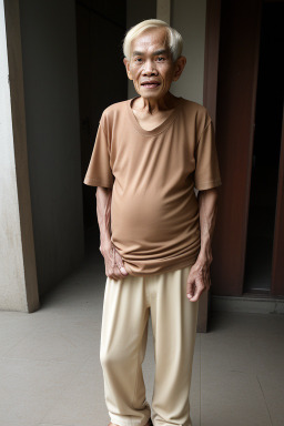 Thai elderly male with  blonde hair