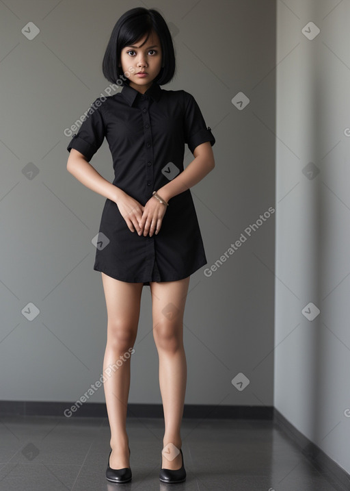 Indonesian infant girl with  black hair