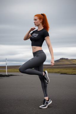 Icelandic adult female with  ginger hair