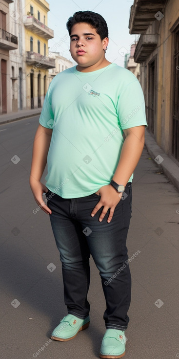 Cuban teenager boy with  black hair