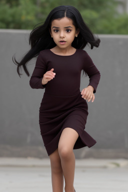 Libyan child female with  black hair