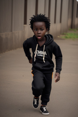 Zambian child boy with  black hair