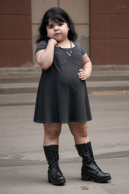 Cuban infant girl with  black hair