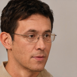 Neutral white adult male with short  brown hair and brown eyes