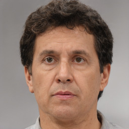 Neutral white adult male with short  brown hair and brown eyes