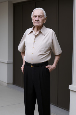 Russian elderly male with  black hair