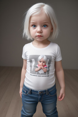 Czech infant girl with  white hair