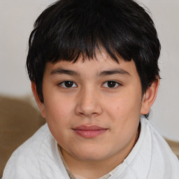 Neutral asian young-adult male with short  brown hair and brown eyes