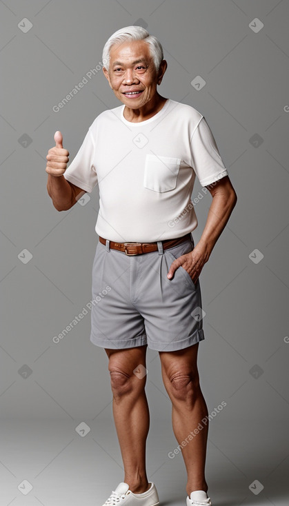 Malaysian elderly male with  white hair