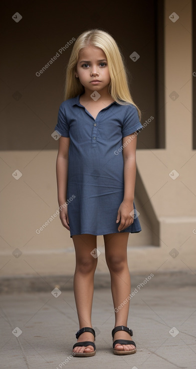 Nicaraguan child girl with  blonde hair