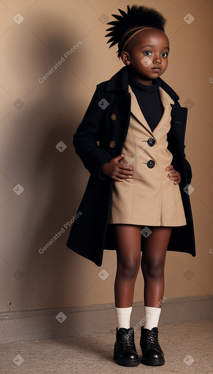 Sudanese child girl with  brown hair