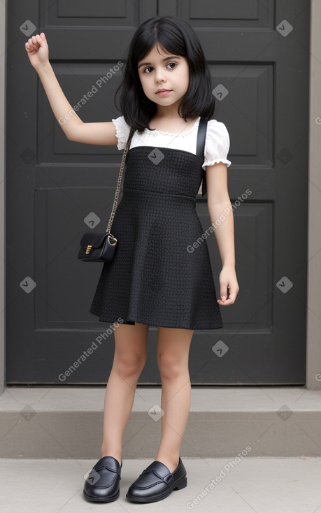 Chilean child girl with  black hair