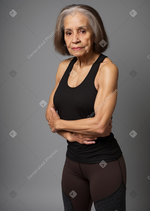 Dominican elderly female with  brown hair