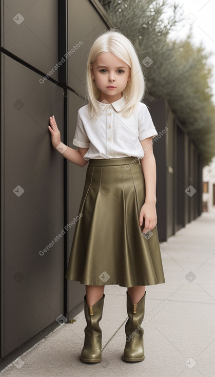 Child female with  white hair