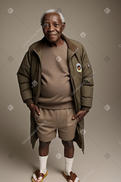 Ghanaian elderly male with  brown hair