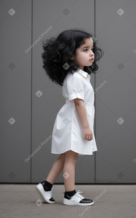 Child female with  black hair