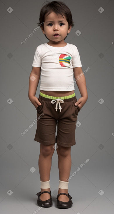 Bolivian infant boy with  brown hair