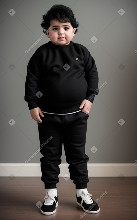 Iraqi infant boy with  black hair