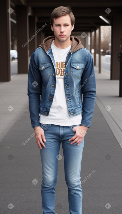 Caucasian adult male with  brown hair