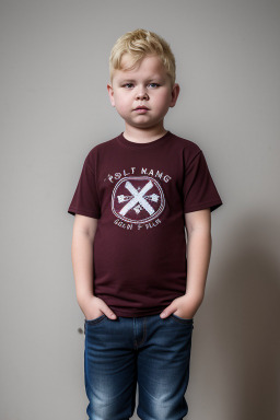 Polish child boy with  blonde hair