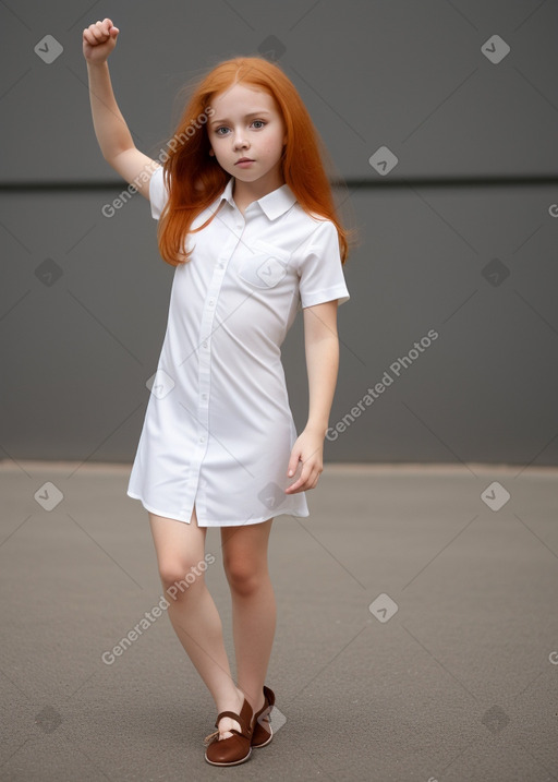 Panamanian child girl with  ginger hair