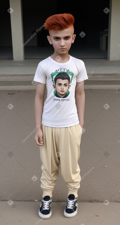 Pakistani child boy with  ginger hair