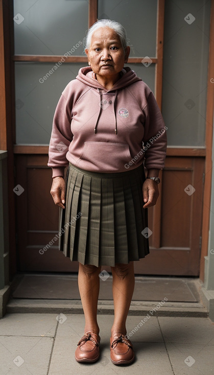 Nepalese elderly female with  ginger hair