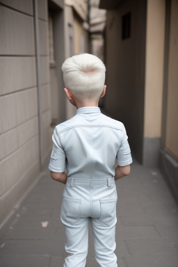 Azerbaijani child boy with  white hair