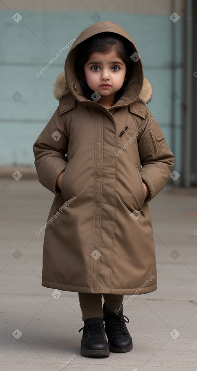 Pakistani infant girl with  brown hair