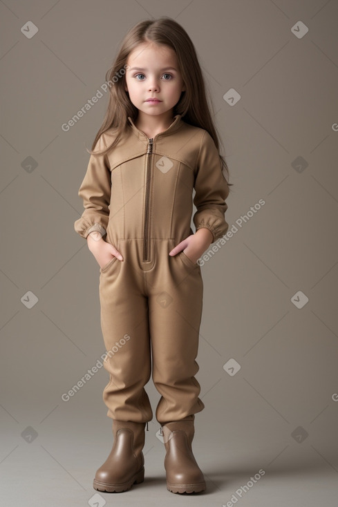 Child female with  brown hair