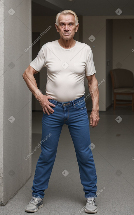 Slovenian elderly male with  blonde hair