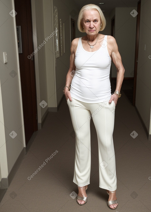 Elderly female with  blonde hair