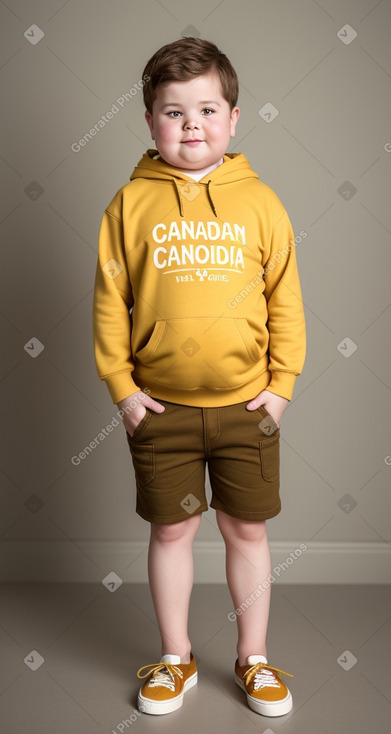 Canadian child boy with  brown hair