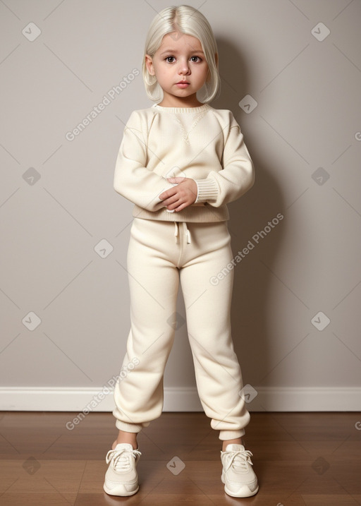 Argentine infant girl with  white hair