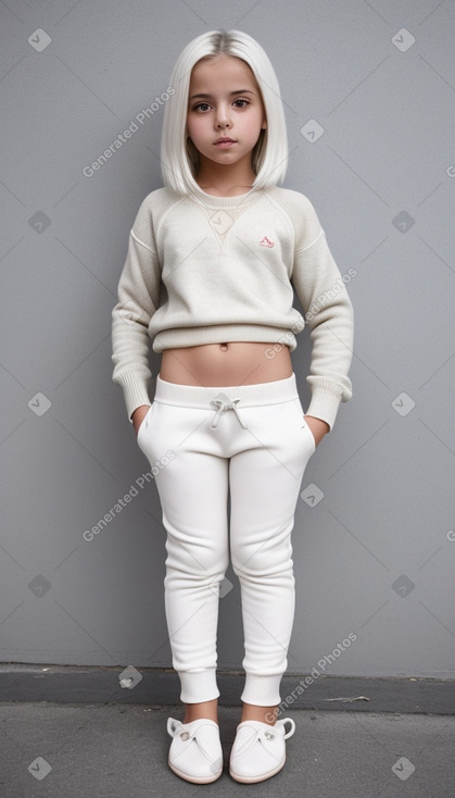 Tunisian child girl with  white hair