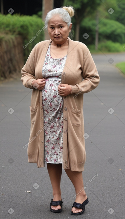 Nepalese elderly female with  blonde hair