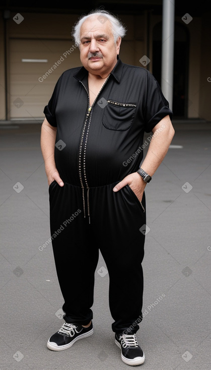 Italian elderly male with  black hair