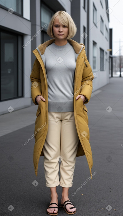 Latvian adult female with  blonde hair