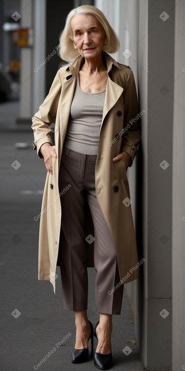 Austrian elderly female with  blonde hair