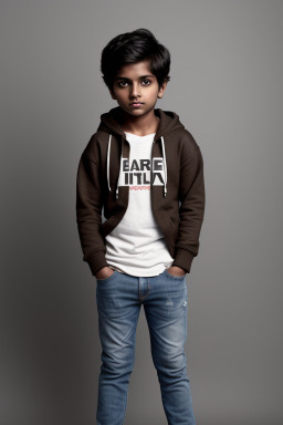 Indian child male with  brown hair