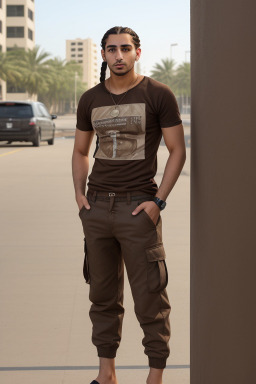 Kuwaiti young adult male with  brown hair