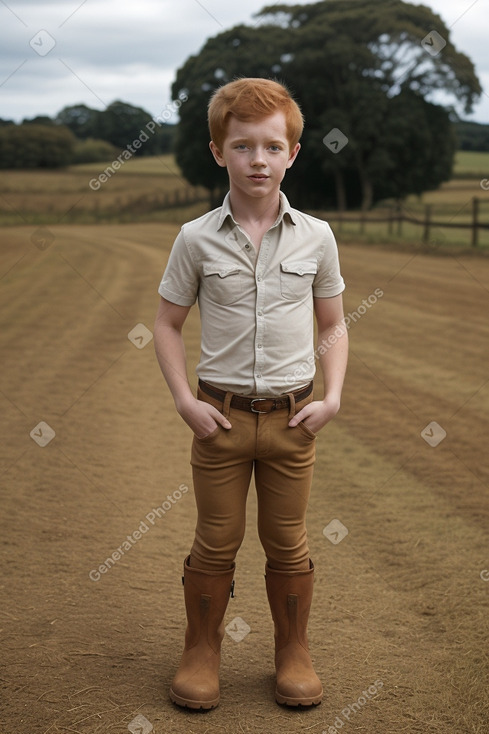 Uruguayan child boy with  ginger hair