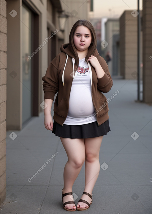 Serbian young adult female with  brown hair